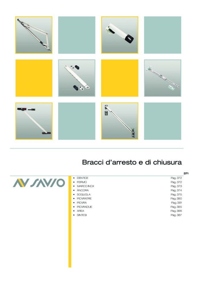 Bracci d’arresto e di chiusura