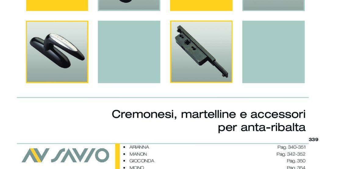 Cremonesi, martelline e accessori per anta-ribalta
