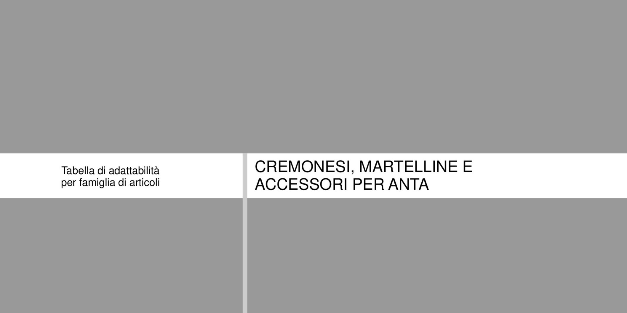 Tabella di adattabilità CREMONESI ANTA