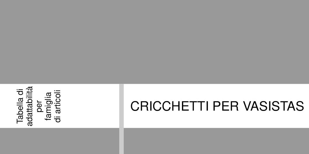 Tabella di adattabilità CRICCHETTI PER VASISTAS