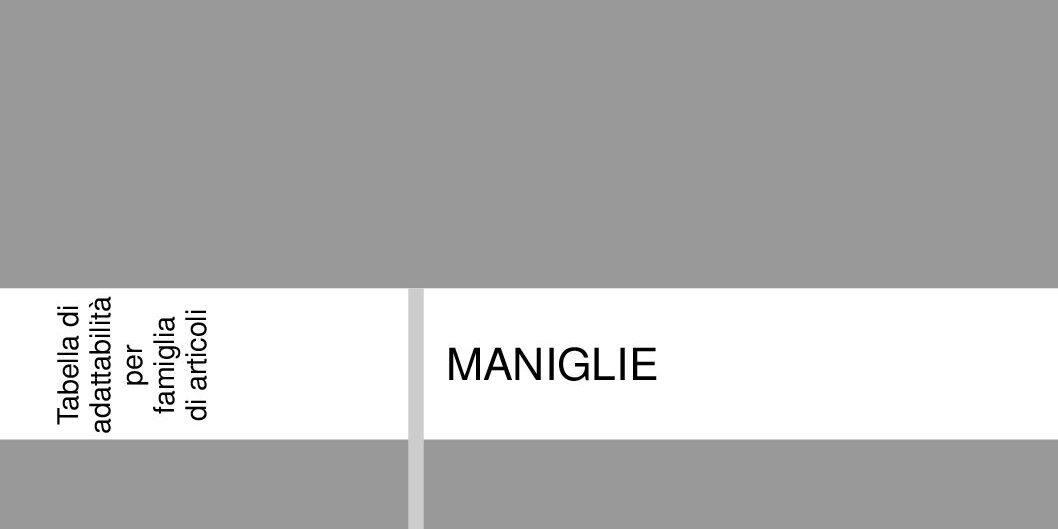 Tabella di adattabilità MANIGLIE